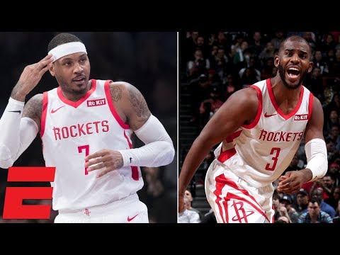 Chris Paul, Carmelo Anthony lead Rockets to win vs. Nets | NBA Highlights