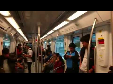 Travelling on a Metro train Lima Peru 2016