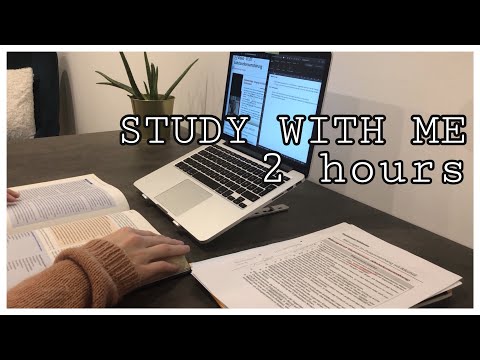 STUDY WITH ME| 2 hours, no break, alpha waves