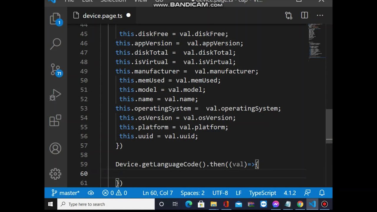 Capacitor device plugin in ionic app
