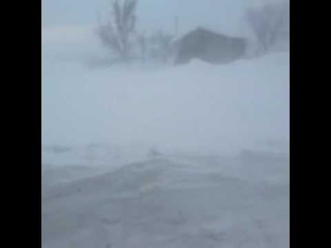 Severe blizzard conditions in Bulatik, Turkey