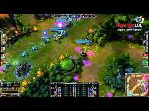 [League Of Legends]  Jin Air Reapered Shyvana VS SKT T1 Piglet Corki, Full Clip