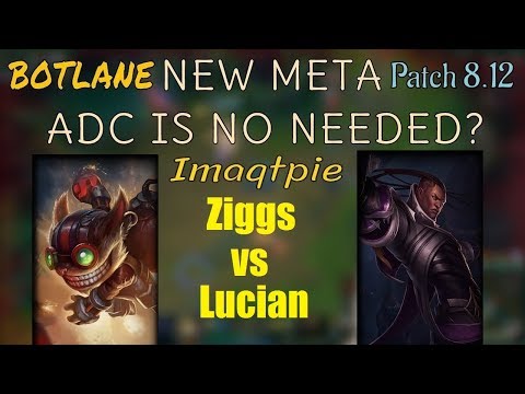 Imaqtpie | ZIGGS vs LUCIAN | ZIGGS Adc | Challenger Gameplay | Patch 8.12