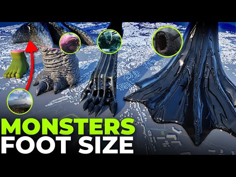 Monster Foot Size Comparison | Sea Eater vs Behemoth