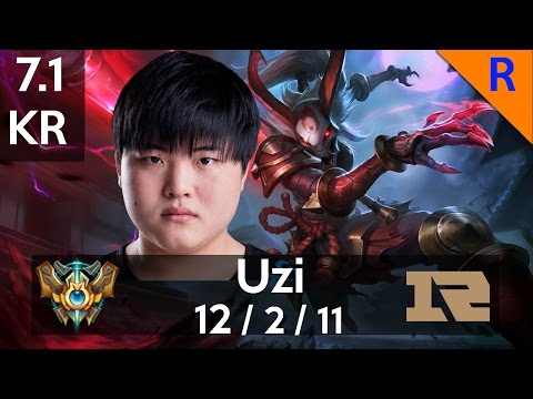 7.1 RNG Uzi as Kalista vs Varus (gameplay)