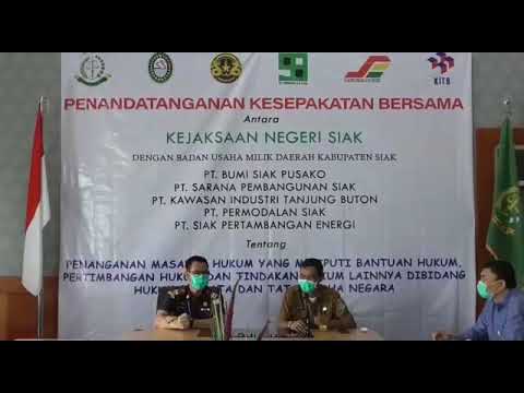 Disaksikan Kabag Hukum, Lima BUMD Lakukan Penandatanganan Kesepakatan dengan Kejari Siak