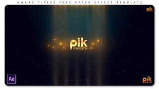 Award Titles - Free After Effect Template