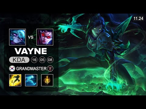Vayne Mid vs Vex - KR Grandmaster - PreSeason 12 Patch 11.24