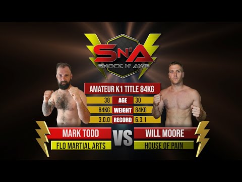 Shock N Awe 33 - Mark Todd vs Will Moore Middleweight Amateur K1 Title 84kg