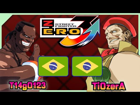 Street Fighter Zero 3 Upper || T14g0123 🇧🇷 VS 🇧🇷 Ti0zerA || FLYCAST FIGHTCADE 2