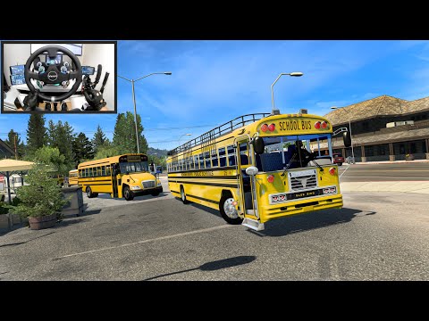 Legendary American School Bus - American Truck Simulator  - Moza R9