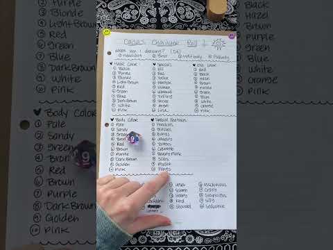 i let the dice decide my new original character!!