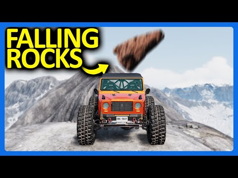 Can I Survive Rocks Falling from The Sky in BeamNG Drive?!?
