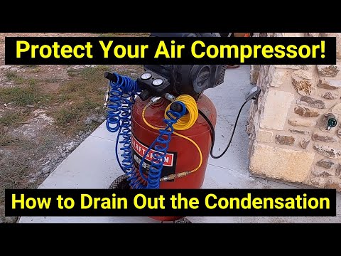 How to Drain Your Air Compressor! ● Clean Out the Condensation ✅