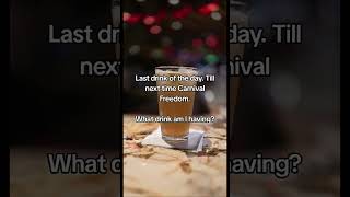 Guess the drink before we leave port #cruise #challenge #drinks