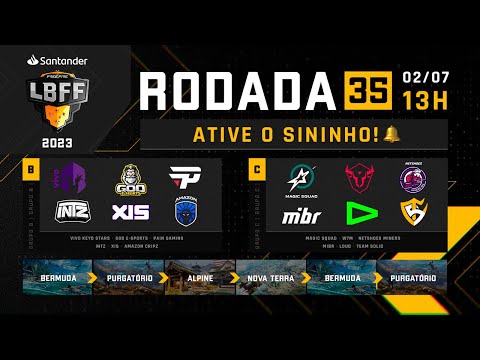 LBFF 2023 RODADA 35 AO VIVO - GRUPOS B E C | FREE FIRE ESPORTS BRASIL