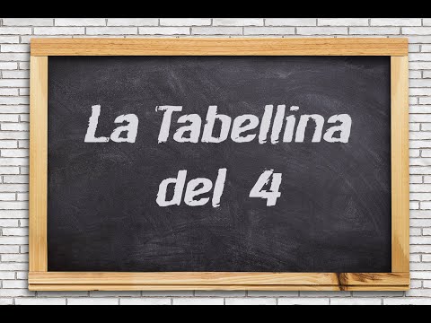 La Tabellina del 4 (quattro)