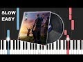 Fortnite The End Lobby Music (SLOW EASY PIANO TUTORIAL)