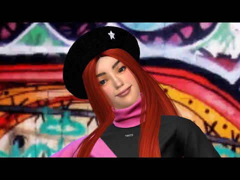 the sims 4 custom content download dyed-hair female Nikky Figueras by Bonita100 Cas Video Preview