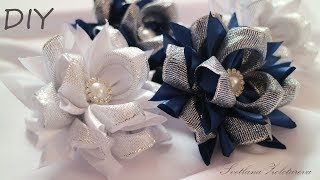 Цветы из лент 🌸 DIY Ribbon flowers🌸