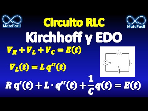 RLC circuit using Kirchhoff's laws and differential equations