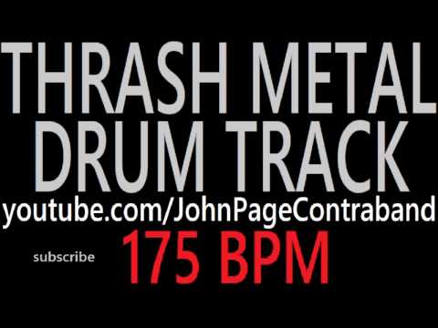 Thrash Metal Drum Backing Track 175 bpm FREE