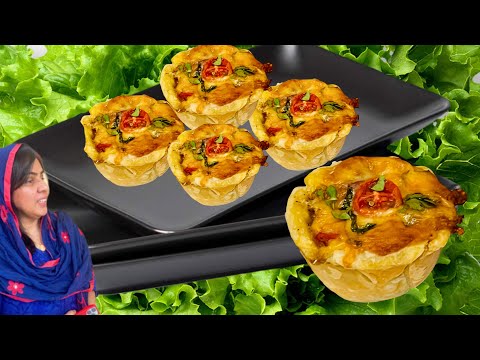 PUFF PASTRY Cups |Sausage and peppers stuffed | quiche | quick and easy appetizers| #ramadanrecipes