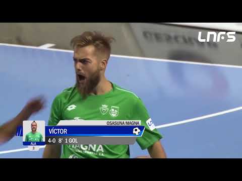 Gol Víctor (0-4) Osasuna Magna - Santiago Futsal. J1, 1Div. LNFS