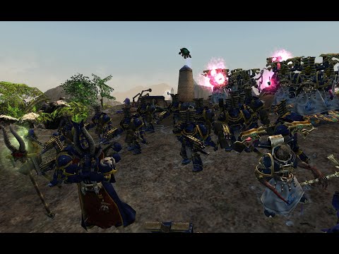 Unification Mod - Dawn of War Thousand sons fortress defense vs space wolves
