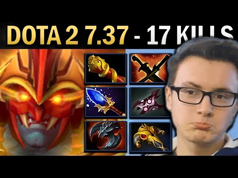 Huskar Gameplay Miracle with Armlet and 17 Kills - Kez Dota 2