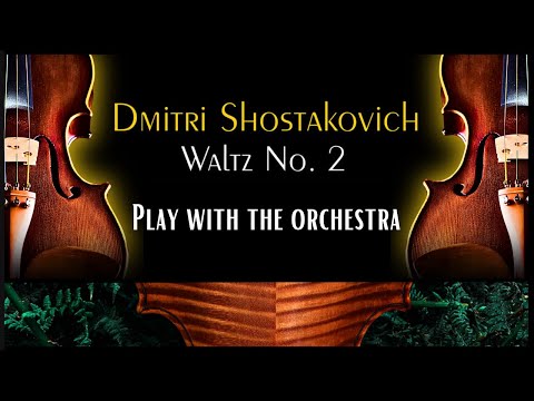 Waltz No 2 Shostakovich | CLOSE UP  | Violin Sheet Music | Orchestral Accompaniment