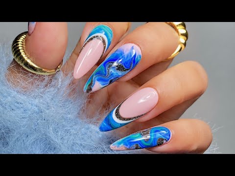 Stunning Marble Nail Design - Trendy Nail Art 2022