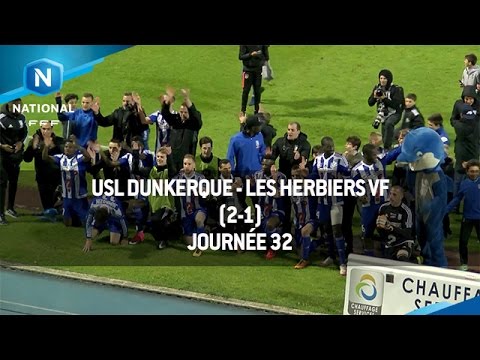 USL Dunkerque vs VHF Les Herbiers, National 2016/1...
