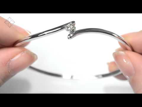 L3274 - Brilliant Bangle 0.20CT Diamond 9K White Gold