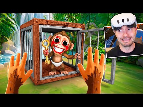 TROLLEI o MACACO NA JAULA do I Am Monkey VR (atualização)