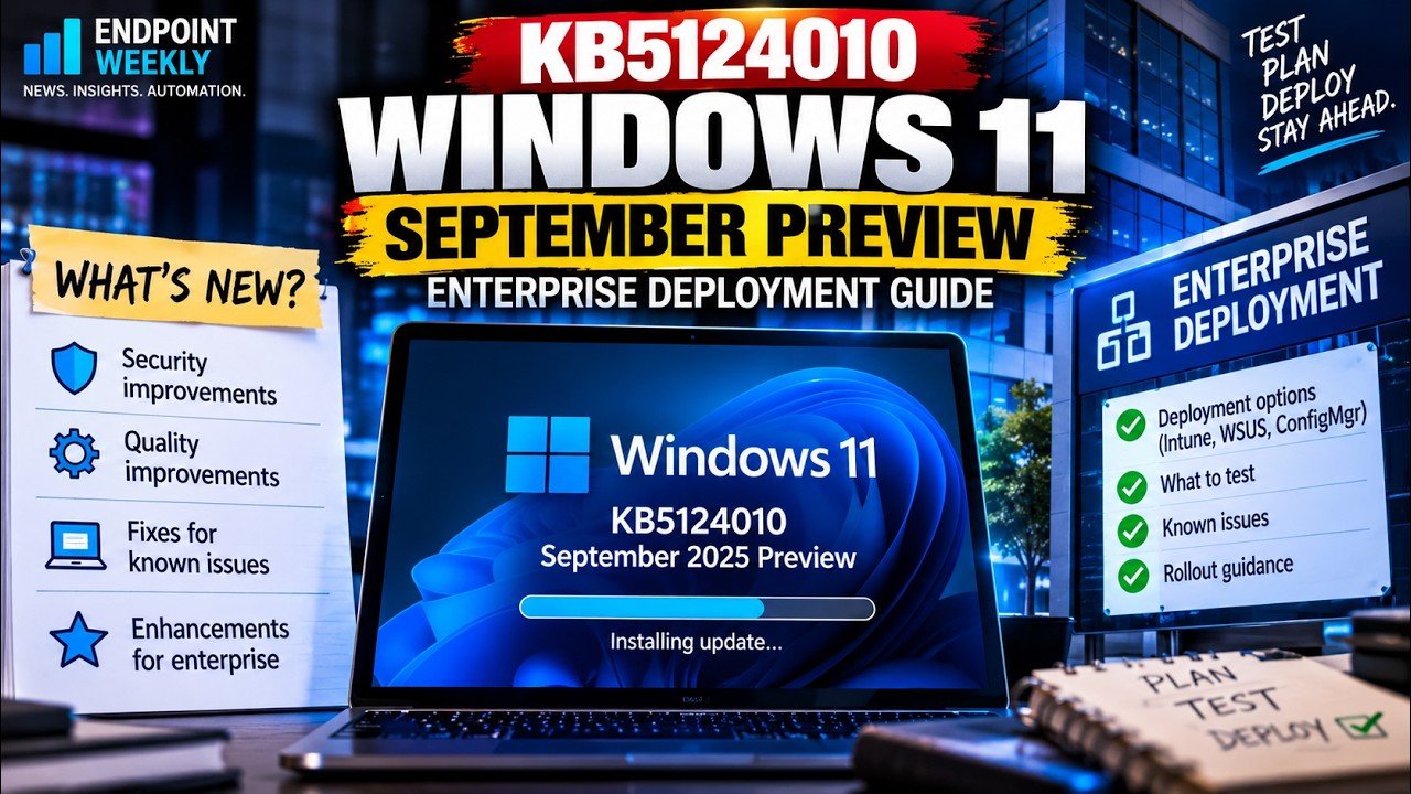 KB5124010 September Preview — File History Fixed, AD Trust Still Broken