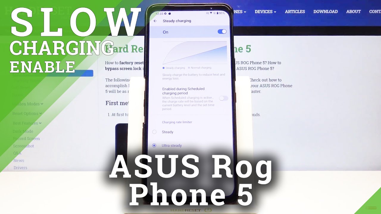 ASUS ROG Phone 5 & Battery Settings – Enable Slow Charging Mode