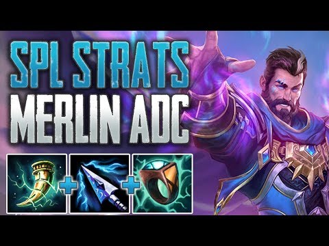 SPL Strats! Merlin ADC Gameplay (SMITE Conquest)