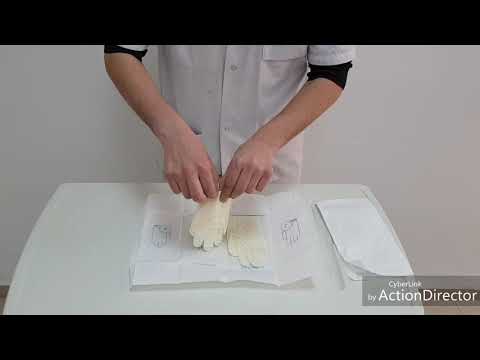 Port de gants stériles