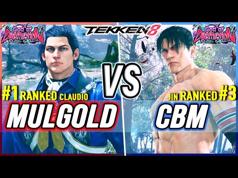 T8 🔥 Mulgold (#1 Ranked Claudio) vs CBM (#3 Ranked Jin) 🔥 Tekken 8 High Level Gameplay
