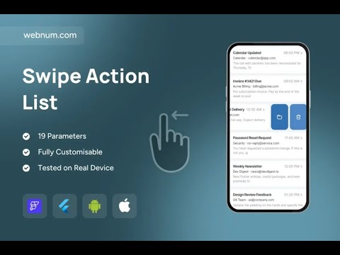 FlutterFlow Swipe Action List ↔️ Inbox-Style Swipe Buttons ✅ #flutterflow #swipe #avtion #widget