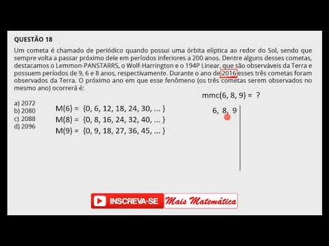 IFSULDEMINAS 2018 - Técnico Integrado - Mínimo Múltiplo Comum