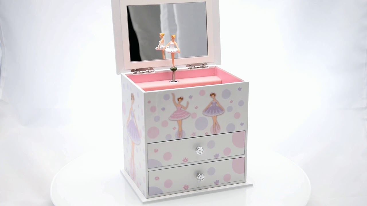 Drewniana szkatułka z baleriną ORA