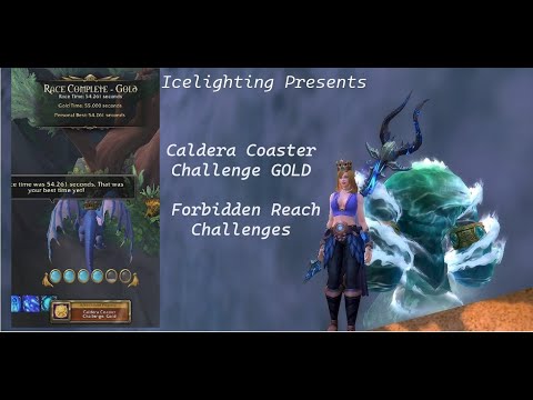 Caldera Coaster Challenge GOLD - Forbidden Reach Challenges - Race Time: 54.261 - Dragonriding