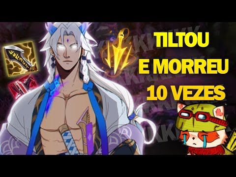 TEEMO TILTOU E MORREU 10 VEZES! DOMINEI O JOGO SEM MORRER  - Yone TOP vs Teemo - League of Legends