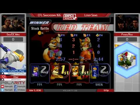 CFL Smackdown 166 Melee - Sigh + OCMike vs Panda + Ridz - Doubles LS