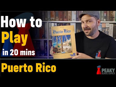 How to play Puerto Rico - Full teach + Visuals - Peaky Boardgamer