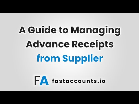 A Guide to Managing Advance Receipts from Supplier