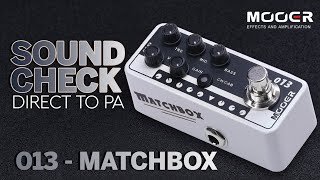 Video thumbnail for SOUNDCHECK Mooer Micro PreAMP 013 MatchBox by Melodia Musik Online