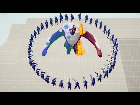 50x ICE ARCHER & FIREWORK ARCHER CIRCLE vs GIANT - Totally Accurate Battle Simulator TABS
